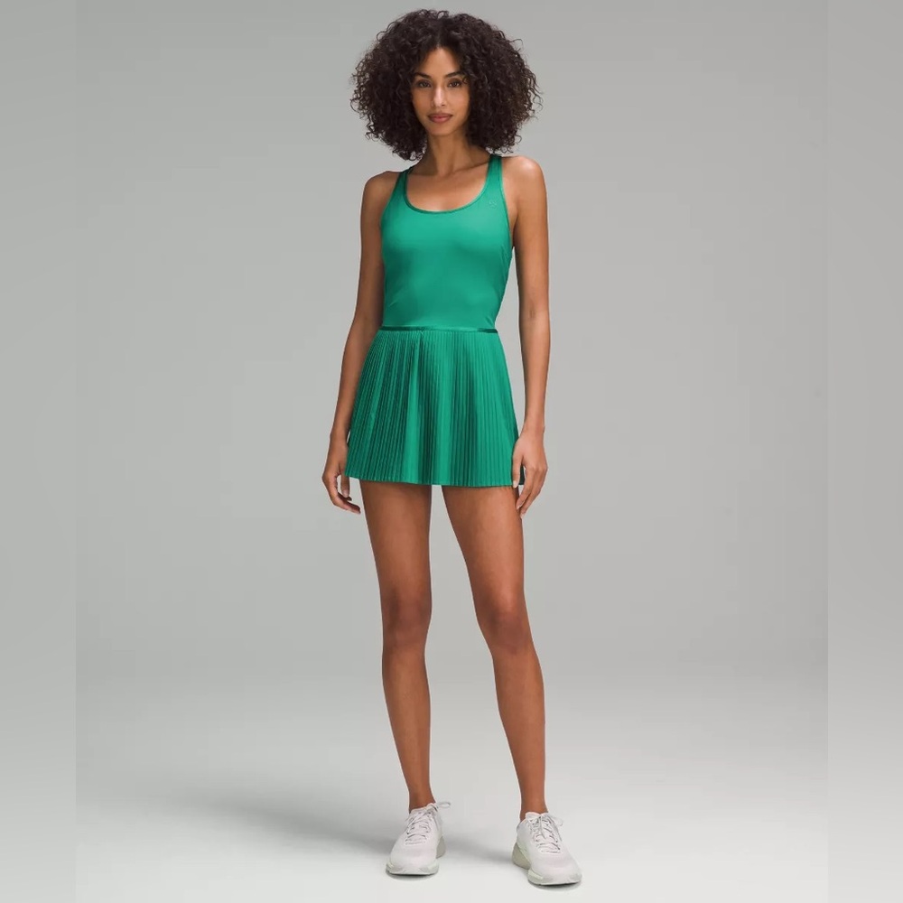 Lululemon Scoop-Neck Pleated Tennis Dress
- Cascadia Green